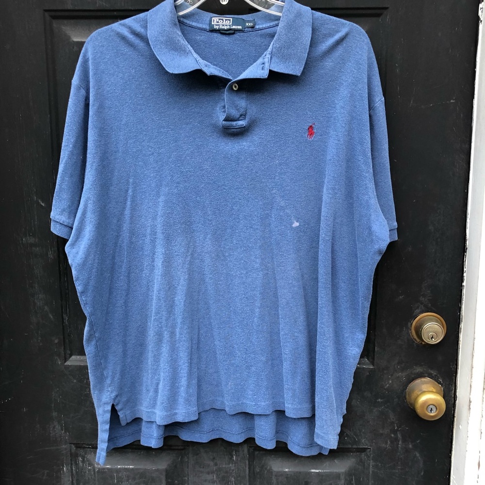 Men’s Blue Short Sleeve Collared Shirt